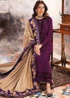 Purple Embroidered 3 Pcs Women's Lawn Suit