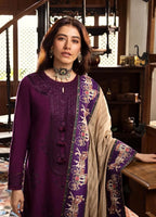 Purple Embroidered 3 Pcs Women's Lawn Suit