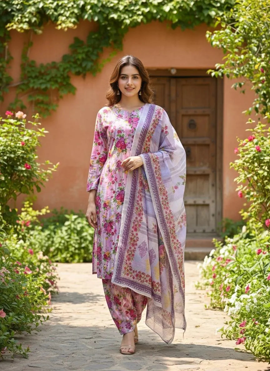 Cotton Lawn Suit Multicolor