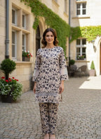 Printed Cotton Lawn Shirt & Trouser Multicolor