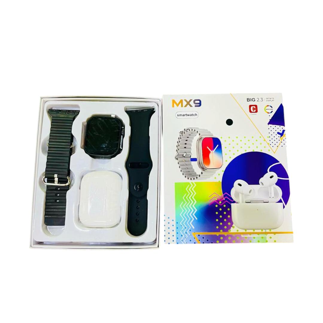 MX9 Smartwatch Black AMOLED 2.3" Display