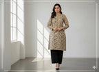 Women Block Printed Silk Suit Multicolor