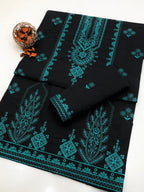 2 Pcs Women Embroidered Cotton Lawn Suit Multicolor