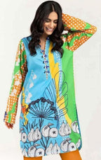 Women Swiss Lawn Printed Shirt Multicolor Casual Summer Season