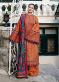 Brown Embroidered 3 Pcs Lawn Suit for Women