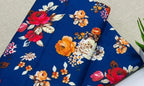 Women Printed Cotton Suit Blue Winter Wear