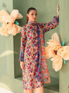 Multicolor Printed Lawn 3 Pcs Women Suit
