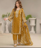 Organza Embroidered Suit