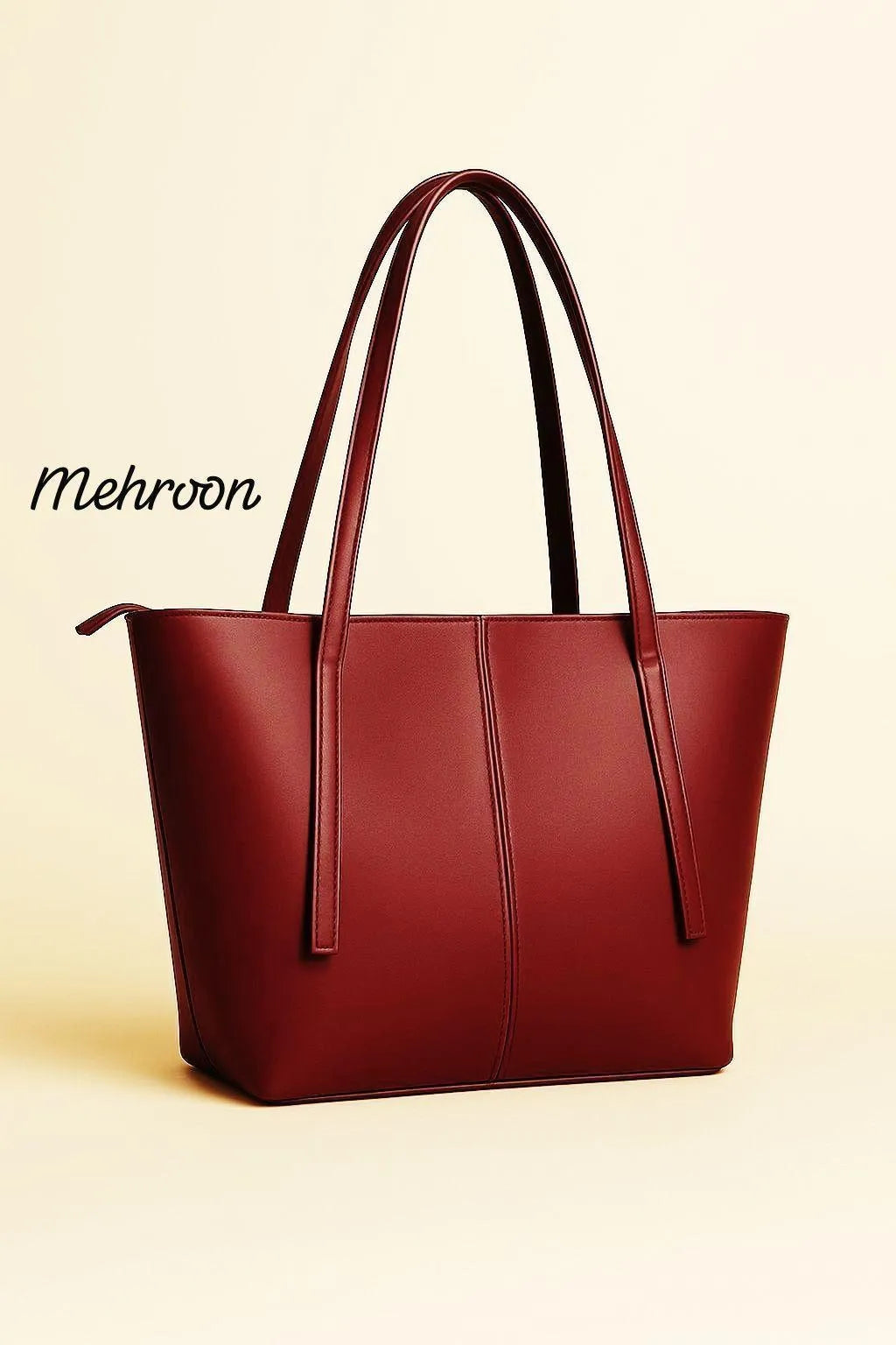 Maroon Leather Shoulder Bag for Girls