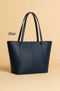 Blue Leather Shoulder Bag for Girls