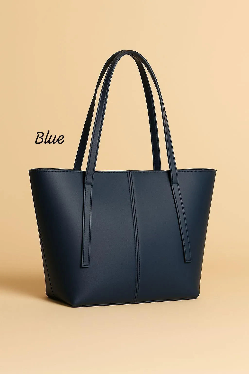 Blue Leather Shoulder Bag for Girls