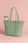 Green Leather Shoulder Bag for Girls