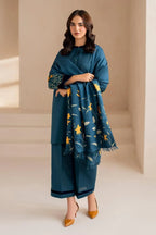 3 Pcs Women's Unstitched Printed Suit