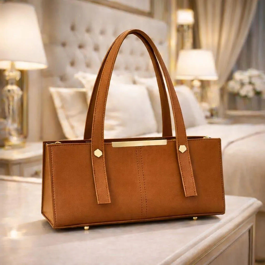 Girl's Leather Plain Shoulder Bag