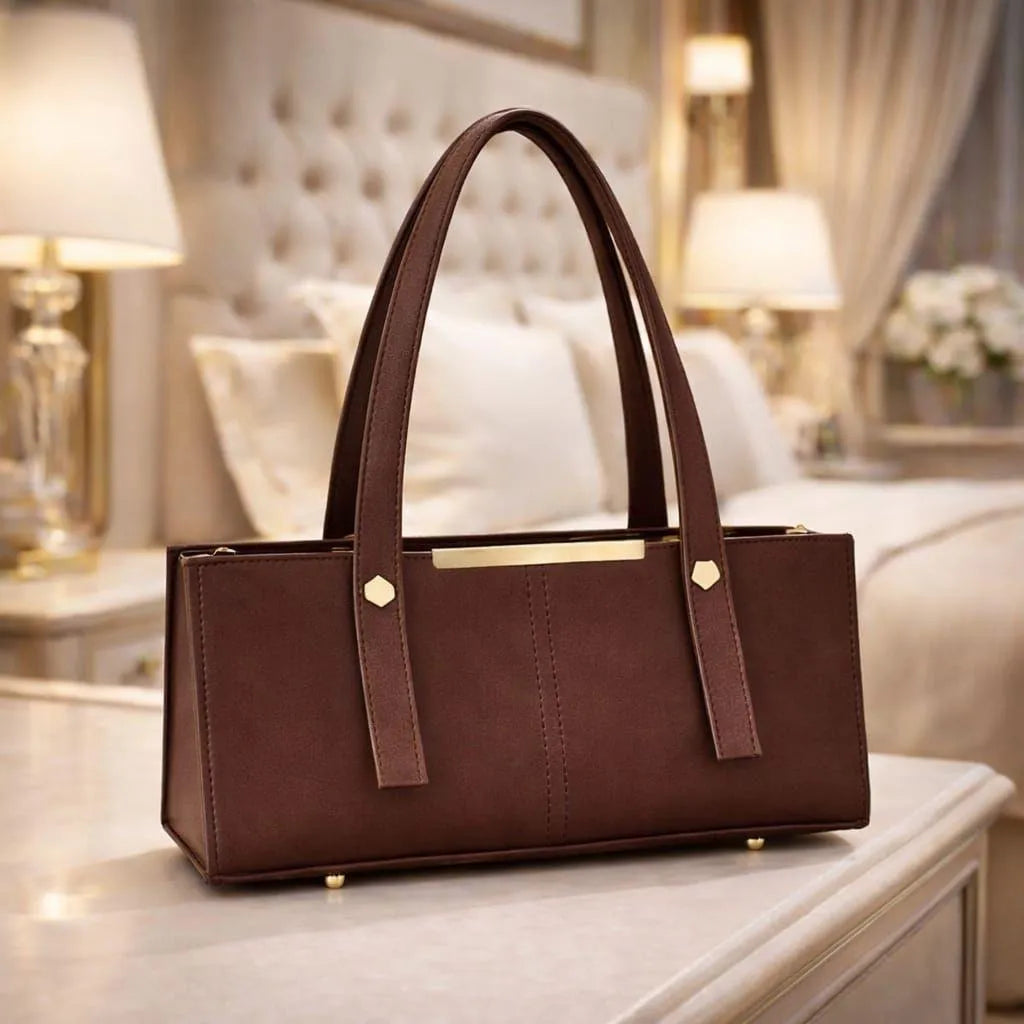 Girl's Leather Plain Shoulder Bag