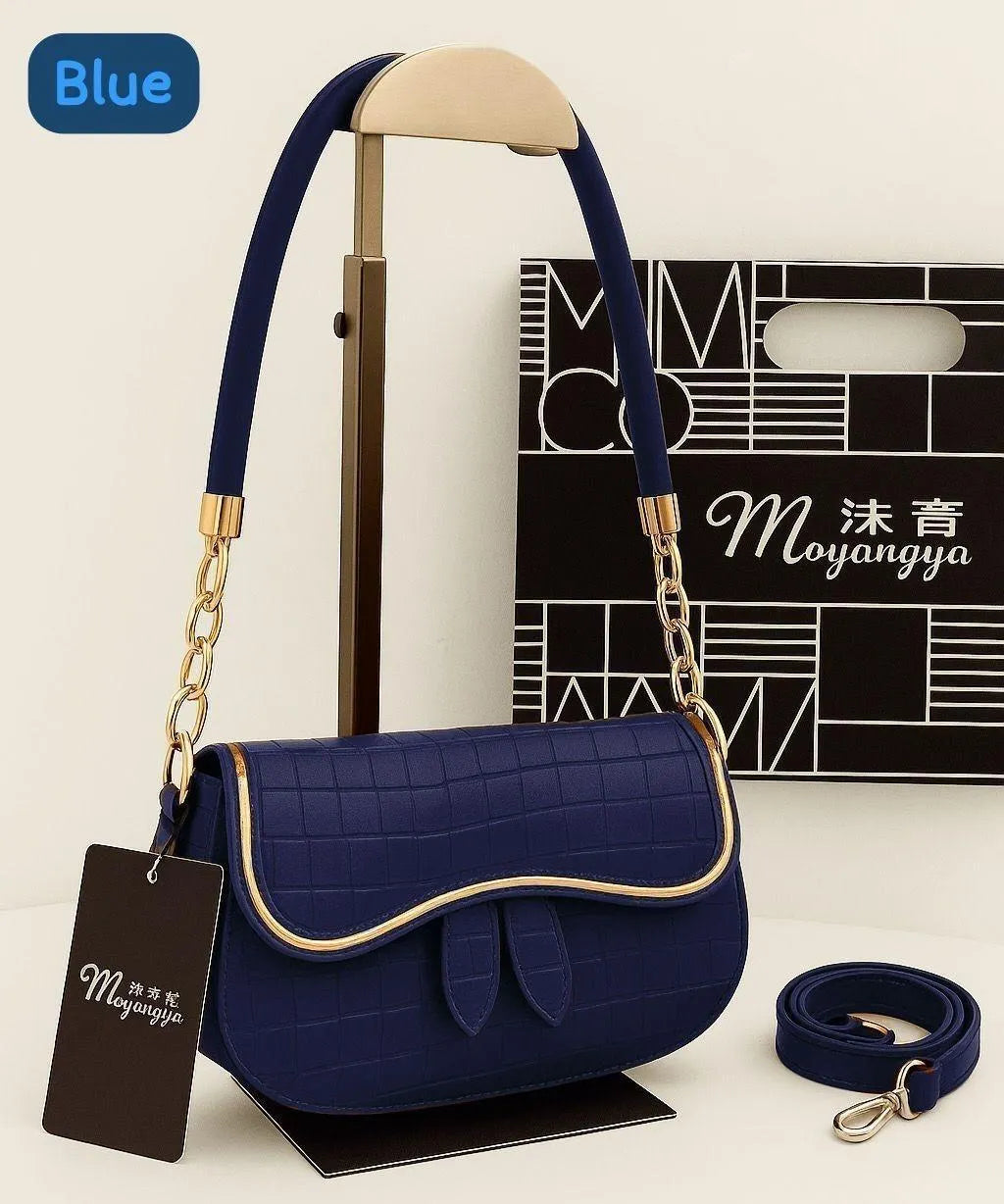 Women's Leather Plain Shoulder Bag