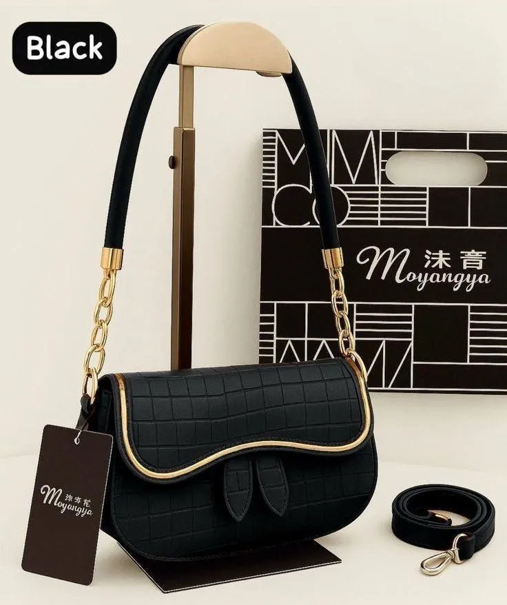 Women's Leather Plain Shoulder Bag