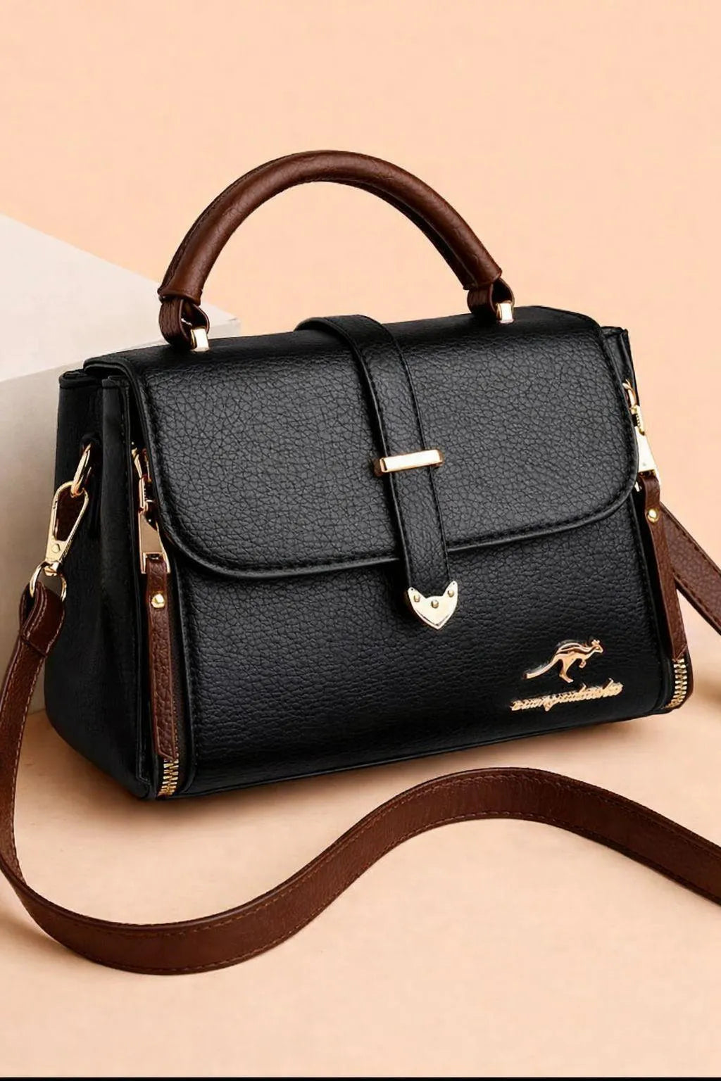 Women's Leather Plain Shoulder Bag