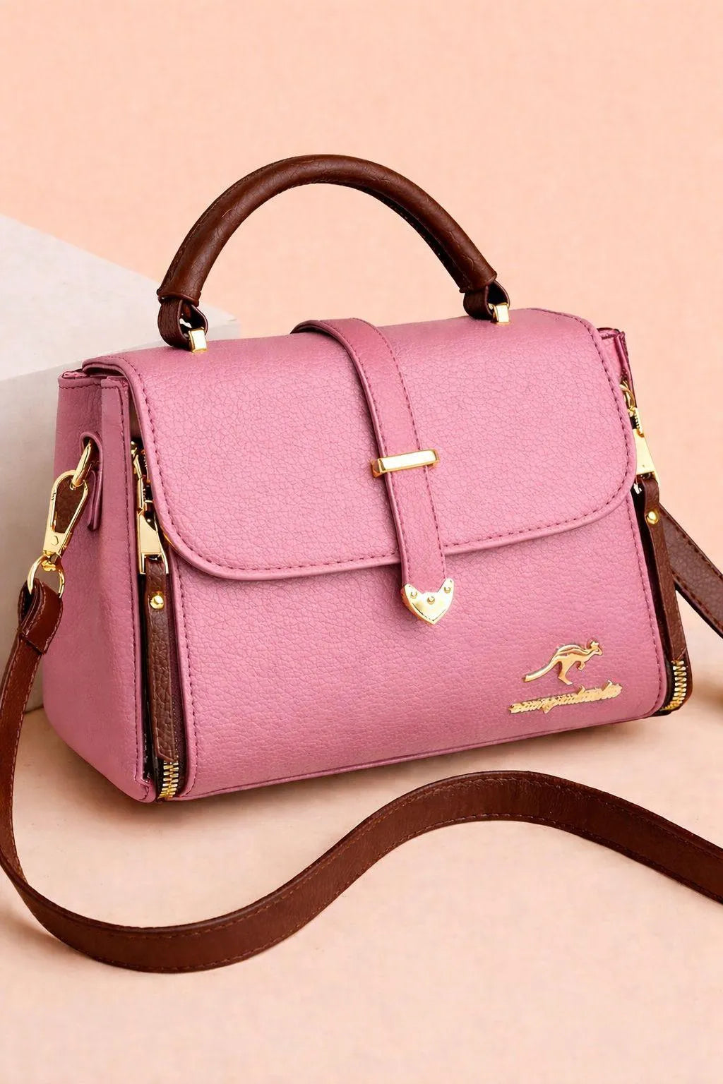 Women's Leather Plain Shoulder Bag