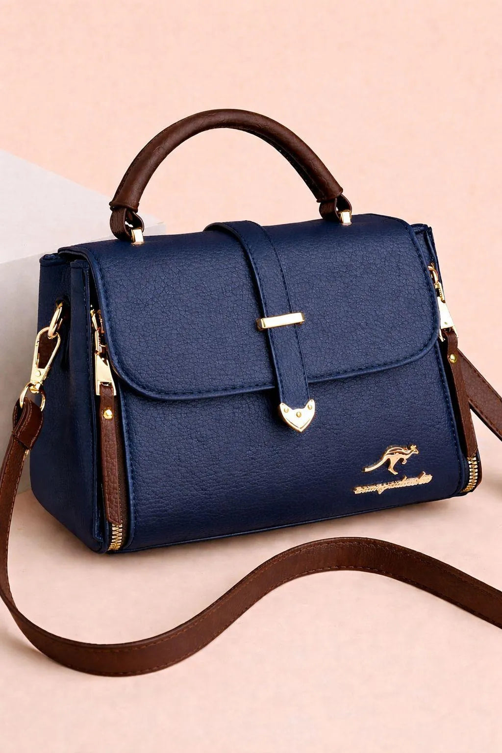 Women's Leather Plain Shoulder Bag