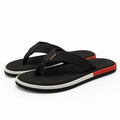 Men's Black Rubber Casual Flip Flops