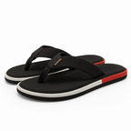 Men's Black Rubber Casual Flip Flops