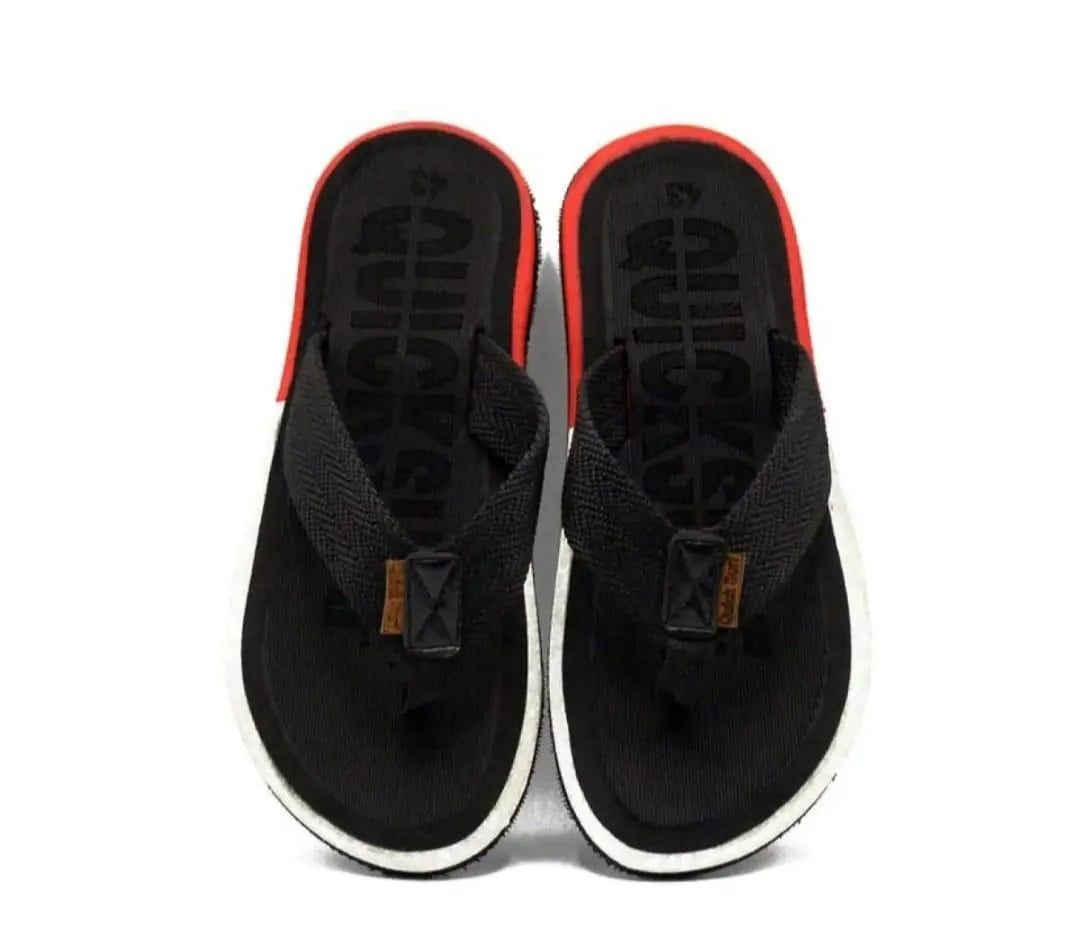 Men's Black Rubber Casual Flip Flops