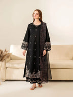 3Pcs Unstitched Embroidered Suit