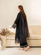 3Pcs Unstitched Embroidered Suit