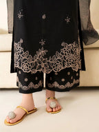 3Pcs Unstitched Embroidered Suit