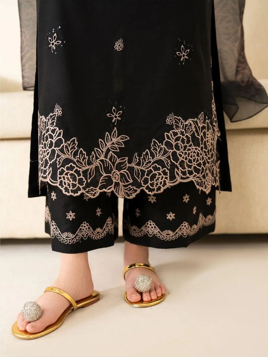 3Pcs Unstitched Embroidered Suit