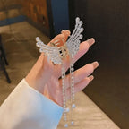 Silver Golden Zircon Butterfly Hair Claw for Women Daily Wear