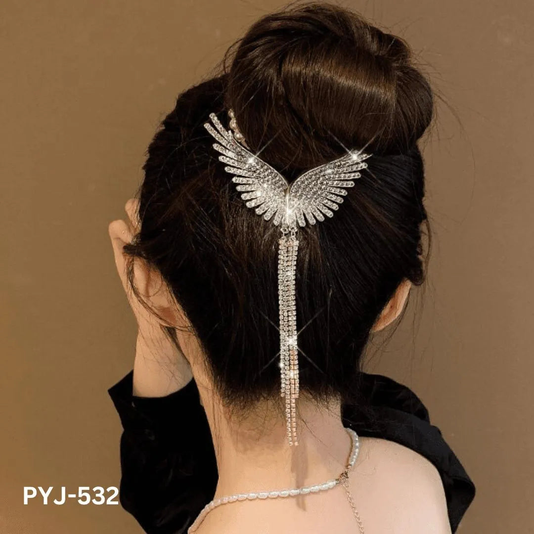 Silver Butterfly Wing Hair Claw for Women Daily Wear