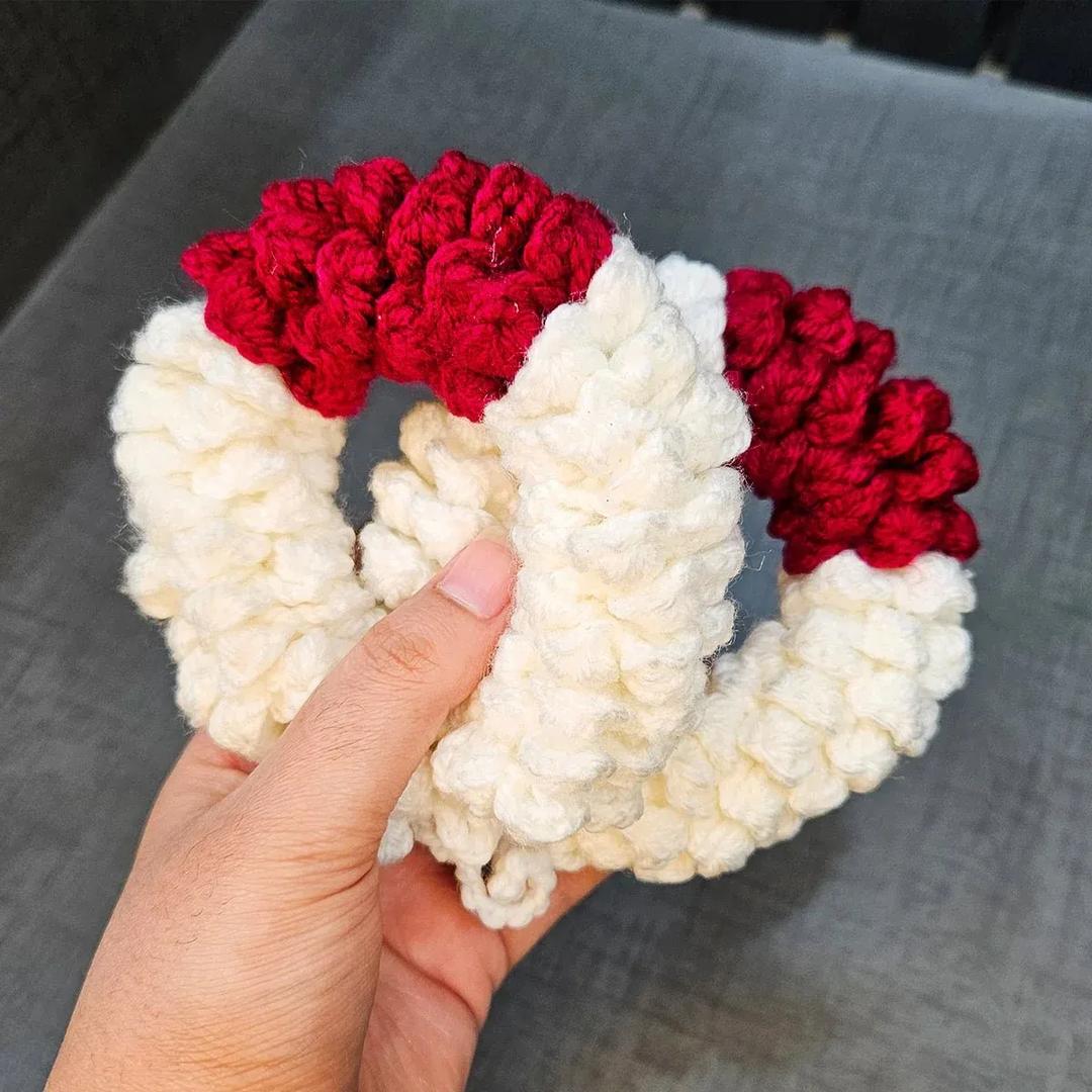 Handmade Crochet Red White Set