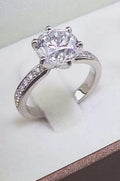 Heart Design Gold Plated Zircon Adjustable Ring