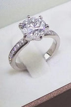 Heart Design Gold Plated Zircon Adjustable Ring