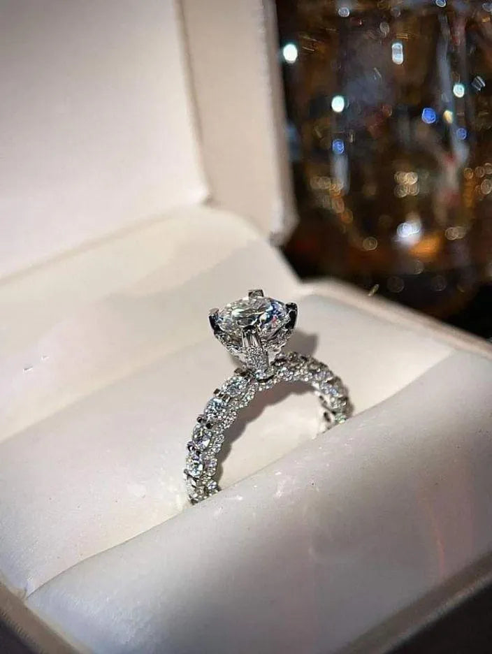 Heart Design Gold Plated Zircon Adjustable Ring