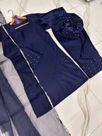Shamoz Silk Lace Work Suit