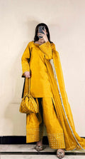 Shamoz Silk Lace Work Suit