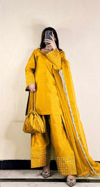 Shamoz Silk Lace Work Suit