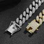 Adjustable Gold & Silver Rhinestone Chain Bracelet