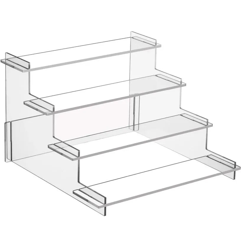4 Tier Acrylic Display Risers, Perfume Organizer Stand, Cupcake Stand Holder