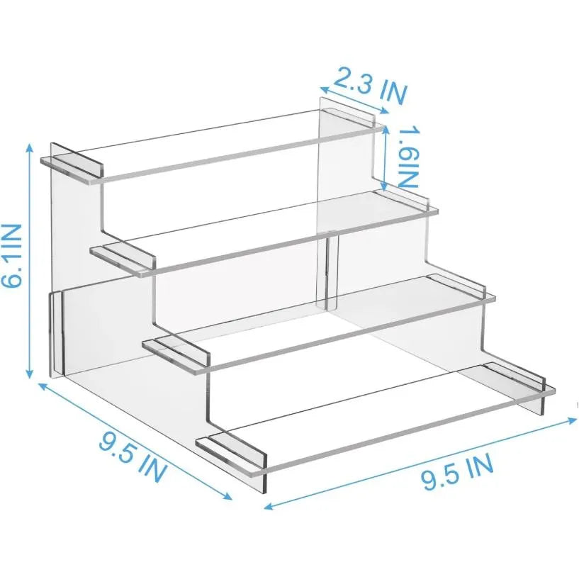 4 Tier Acrylic Display Risers, Perfume Organizer Stand, Cupcake Stand Holder