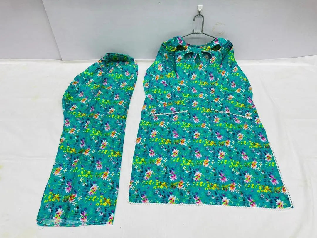 Lawn Digital Print Shirt And Trouser with Handmade Neck