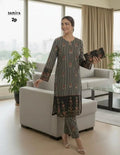 Women's Stitched Silky Lawn Printed Shirt And Trouser