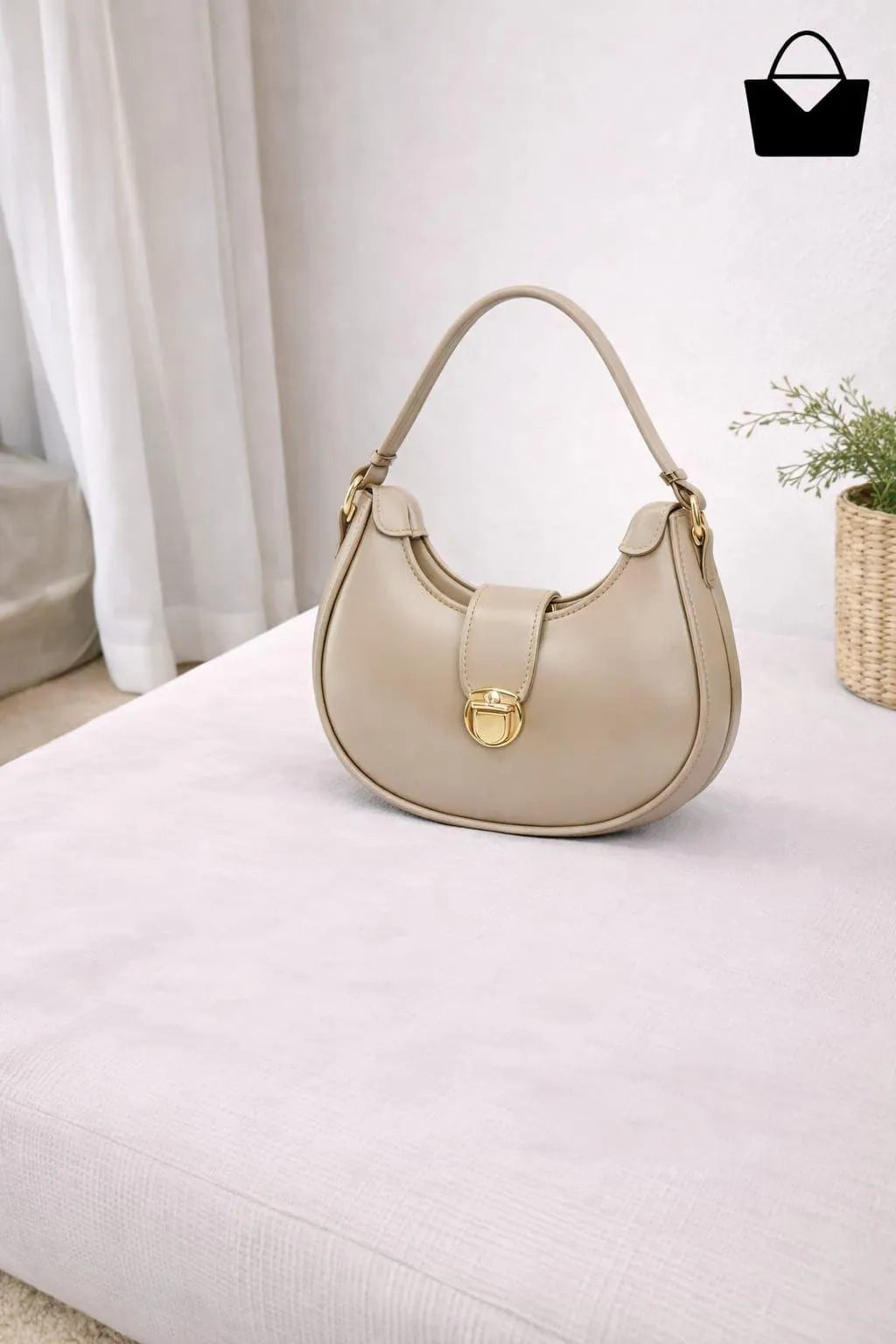 Girl's Leather Plain Shoulder Bag