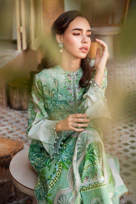 Turquoise Digital Print Lawn 2Pcs Women Suit