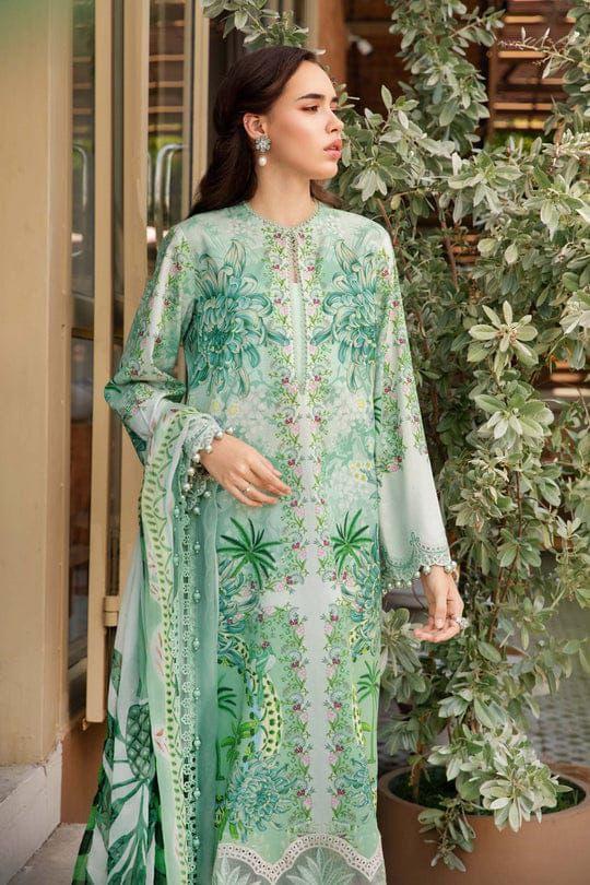 Turquoise Digital Print Lawn 2Pcs Women Suit