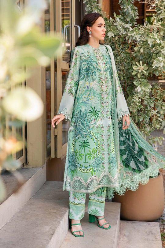 Turquoise Digital Print Lawn 2Pcs Women Suit
