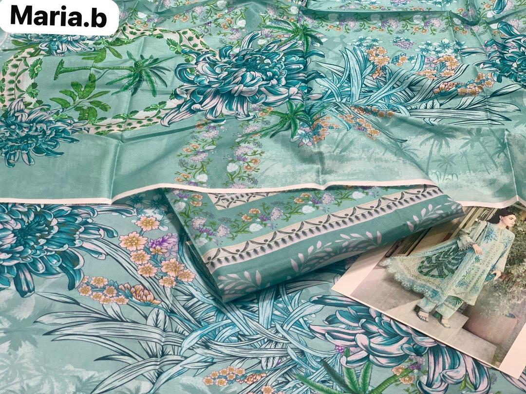 Turquoise Digital Print Lawn 2Pcs Women Suit